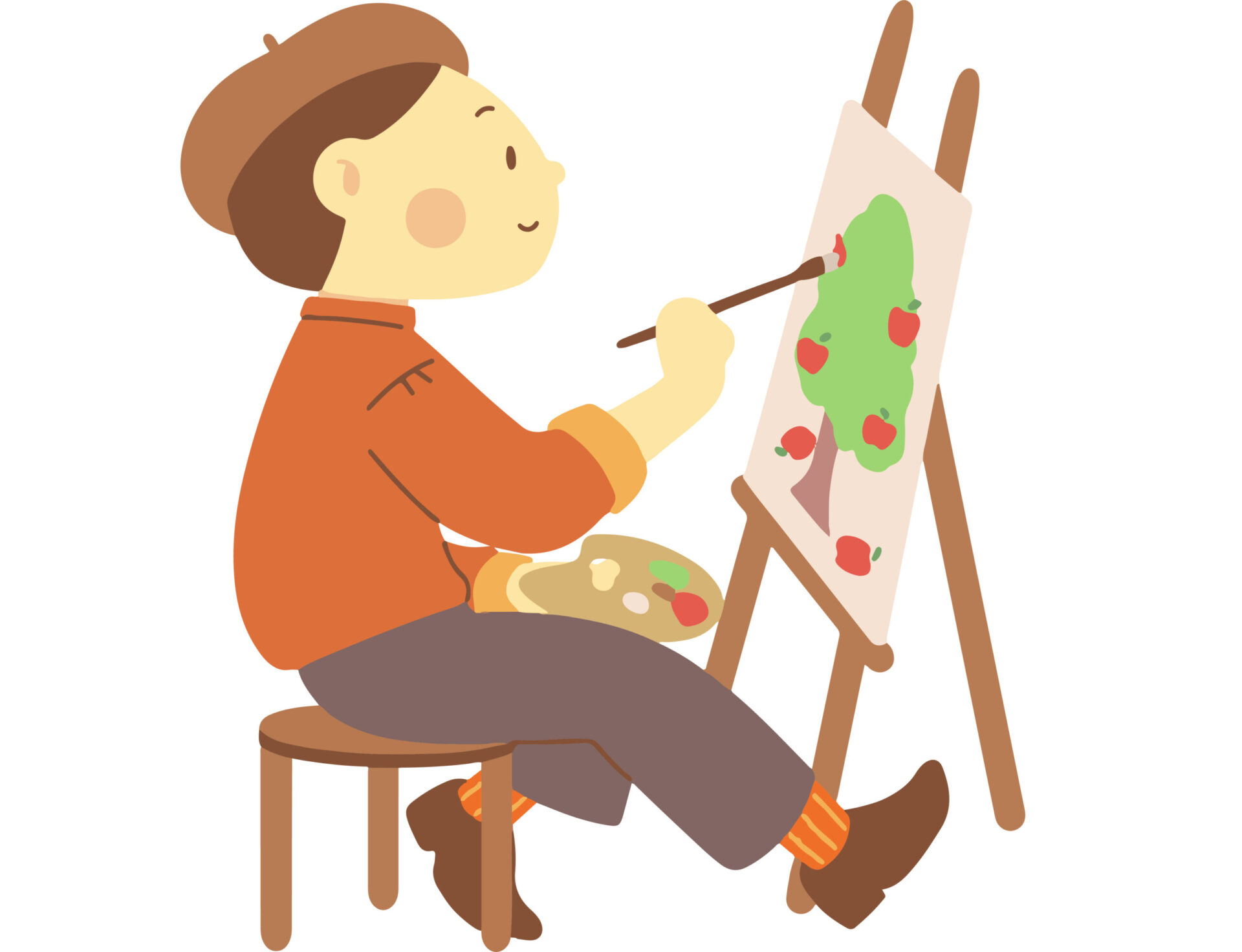 絵を描く人
