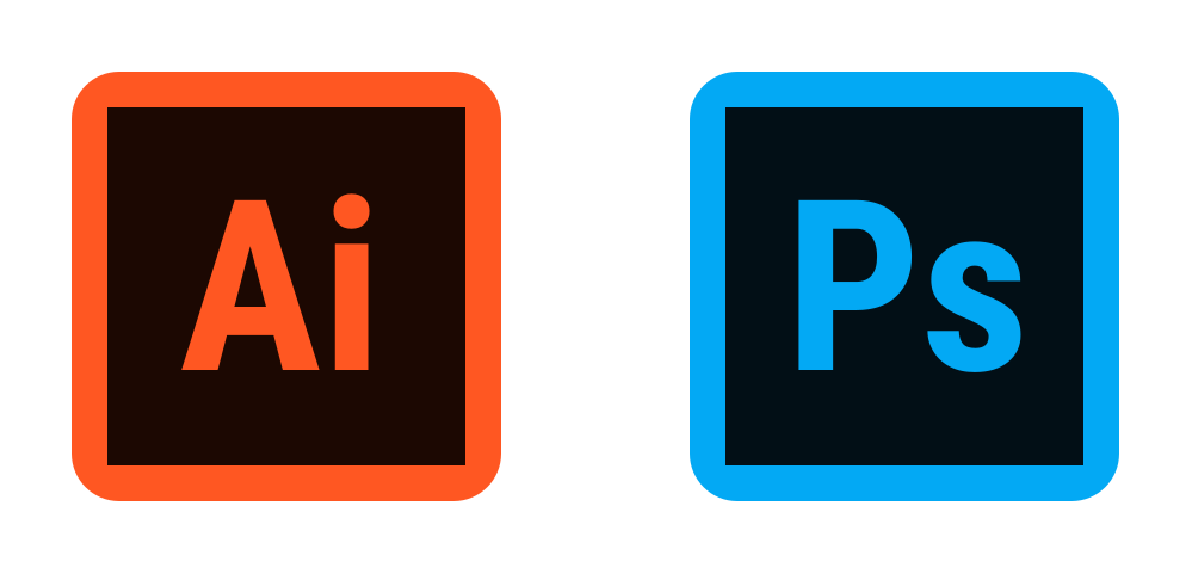 IllustratorとPhotoshopのロゴのイラスト