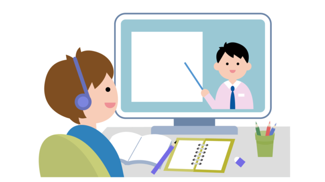 グラフィックデザインのオンラインレッスンを受けている受講生の絵