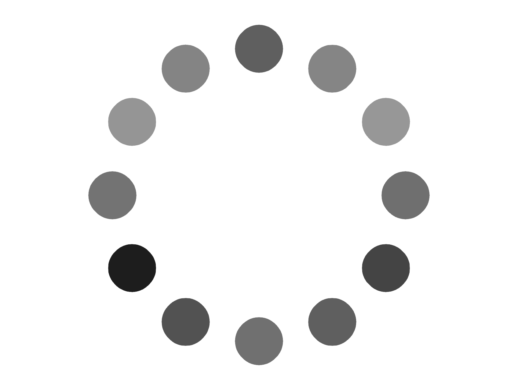 無彩色にした色相環の図