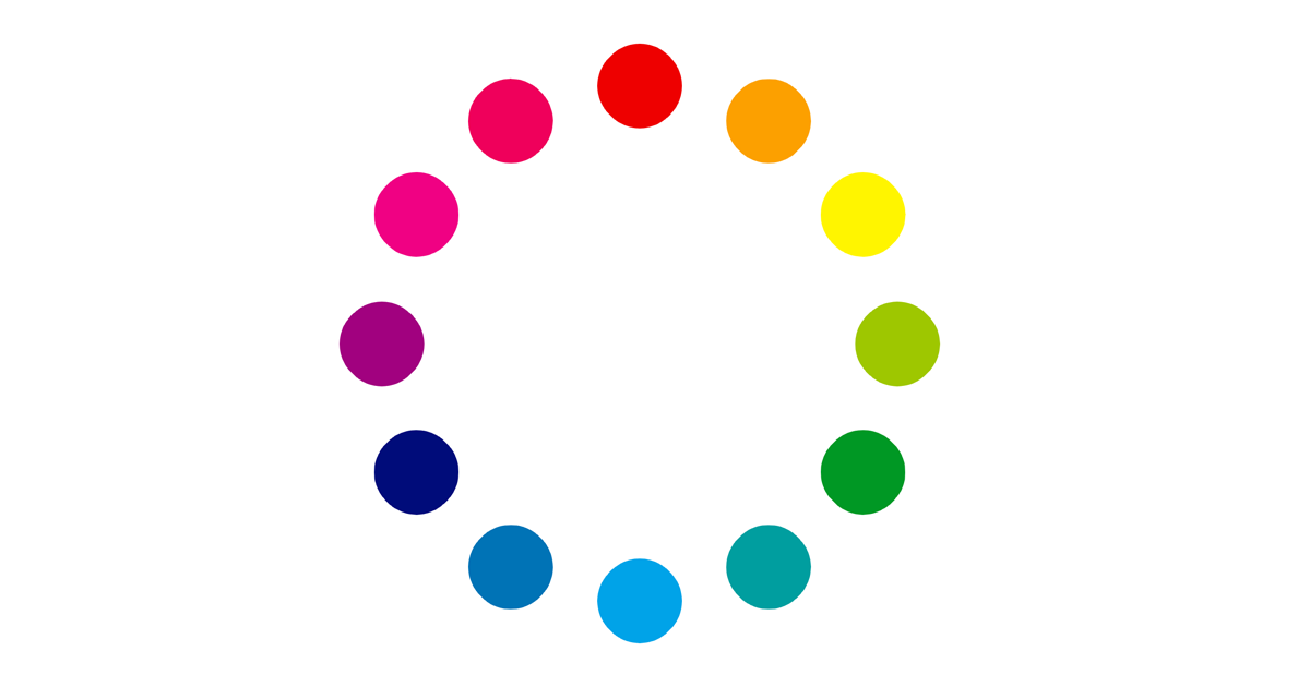 色相環の図