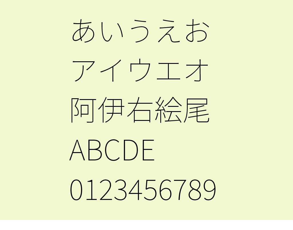 noto sansというフォントの図