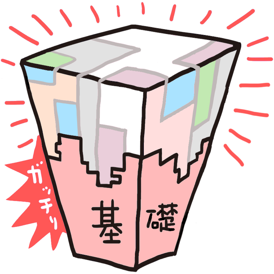 グラフィックデザインの基礎を表している物体の絵
