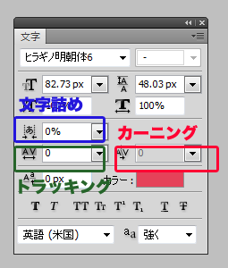 グラフィックソフトの文字ツールの図