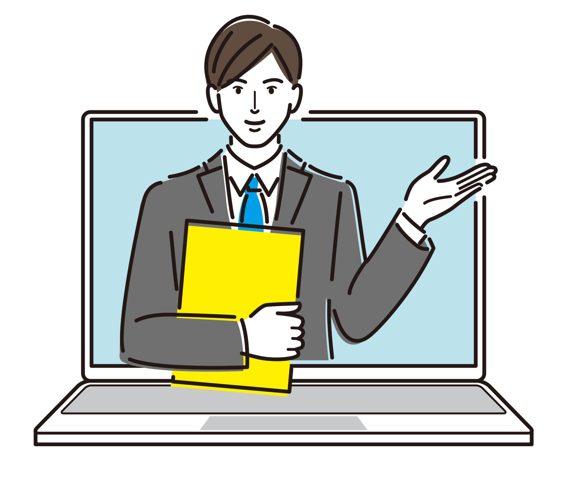 オンライン動画の先生の絵
