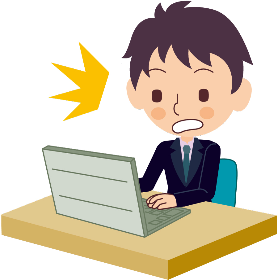 仕事で問題発生している人の絵