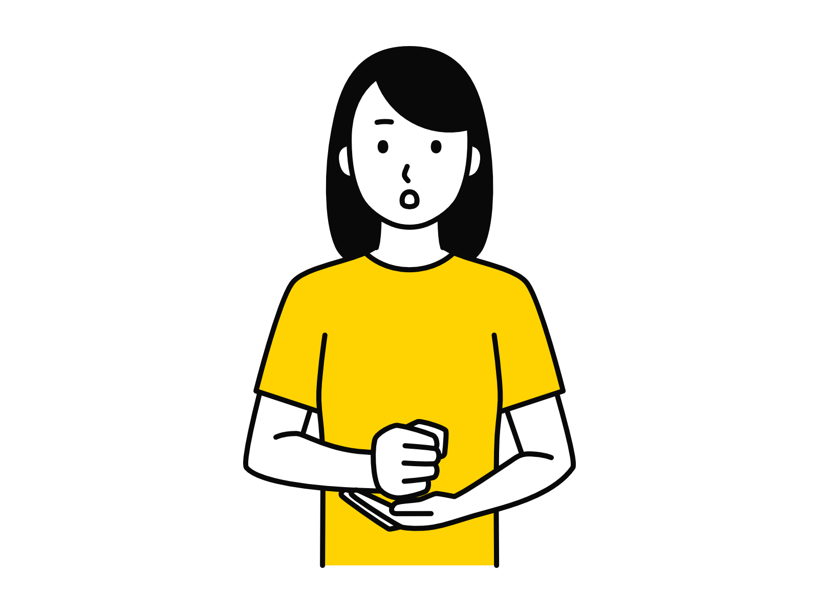 なるほどと理解している女性の絵